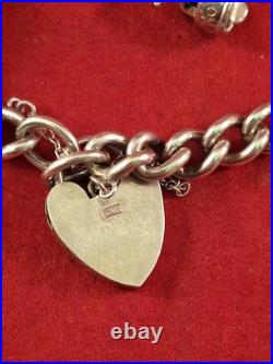 Vintage Silver Charm Bracelet And Charms 52gram D