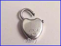 Vintage Silver Puffy Heart Charm Bracelet, Enamel, Walter Lampl