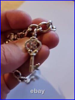 Vintage Solid Sterling Silver Loaded Charm Bracelet 40.5g Hallmarked