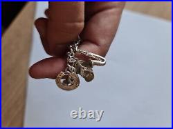 Vintage Solid Sterling Silver Loaded Charm Bracelet 50g Hallmarked