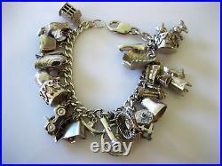 Vintage Sterling Silver 925 Loaded 26 Charms Bracelet 7 Southwestern Theme