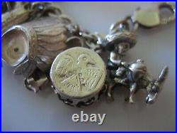 Vintage Sterling Silver 925 Loaded 26 Charms Bracelet 7 Southwestern Theme