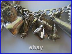 Vintage Sterling Silver 925 Loaded 26 Charms Bracelet 7 Southwestern Theme