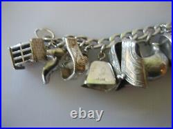 Vintage Sterling Silver 925 Loaded 26 Charms Bracelet 7 Southwestern Theme