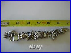 Vintage Sterling Silver 925 Loaded 26 Charms Bracelet 7 Southwestern Theme