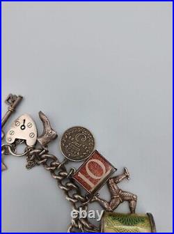 Vintage Sterling Silver Charm Bracelet