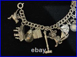 Vintage Sterling Silver Charm Bracelet 23 Charms 7.25 55.5g Animals, Symbols Vintage Sterling Silver Charm Bracelet 23 Charms 7.25 55.5g Animals, Symbols