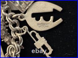Vintage Sterling Silver Charm Bracelet 23 Charms 7.25 55.5g Animals, Symbols Vintage Sterling Silver Charm Bracelet 23 Charms 7.25 55.5g Animals, Symbols