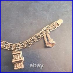 Vintage Sterling Silver Charm Bracelet 34g Chicago Landmarks RQC Kinney 7