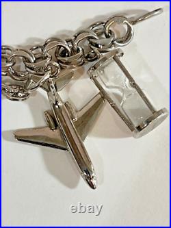 Vintage Sterling Silver Charm Bracelet 7-1/2 Lg 15 Charms 42.7 Grams Vintage Sterling Silver Charm Bracelet 7-1/2 Lg 15 Charms 42.7 Grams
