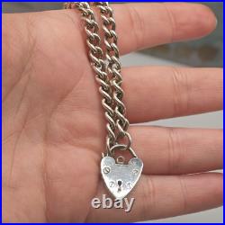 Vintage Sterling Silver Charm Bracelet New Baby Casket Heart Present Gift 925
