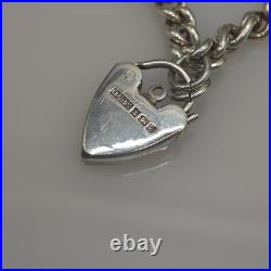 Vintage Sterling Silver Charm Bracelet New Baby Casket Heart Present Gift 925