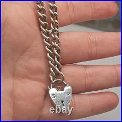 Vintage Sterling Silver Charm Bracelet New Baby Casket Heart Present Gift 925