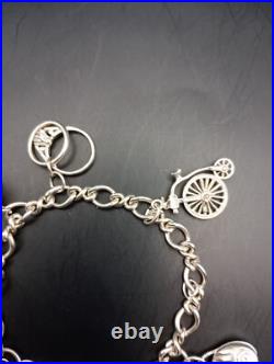 Vintage Sterling Silver Charm Bracelet Solid 23g Collectibles 8 Decorations Gift Vintage Sterling Silver Charm Bracelet Solid 23g Collectibles 8 Decorations Gift