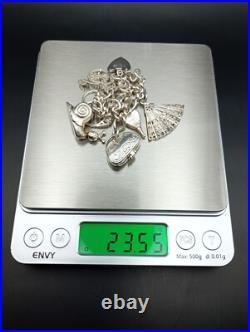 Vintage Sterling Silver Charm Bracelet Solid 23g Collectibles 8 Decorations Gift Vintage Sterling Silver Charm Bracelet Solid 23g Collectibles 8 Decorations Gift