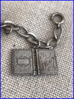 Vintage Sterling Silver Charm Bracelet Terranova Farmers Daughter Great Charms