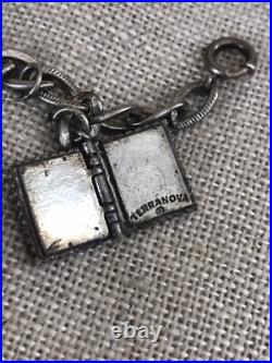 Vintage Sterling Silver Charm Bracelet Terranova Farmers Daughter Great Charms