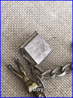 Vintage Sterling Silver Charm Bracelet Terranova Farmers Daughter Great Charms