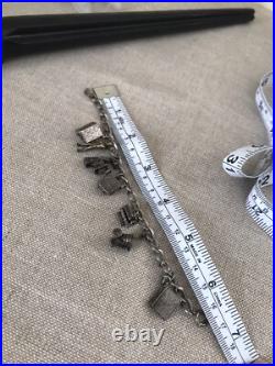 Vintage Sterling Silver Charm Bracelet Terranova Farmers Daughter Great Charms