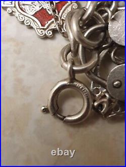 Vintage Sterling Silver Charm Bracelet Whit 20 Charms