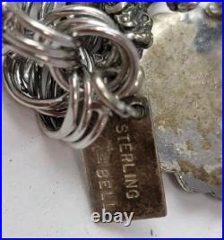 Vintage Sterling Silver Charm Bracelet With 10 Different Charms Guc Vintage Sterling Silver Charm Bracelet With 10 Different Charms Guc