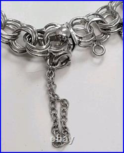Vintage Sterling Silver Charm Bracelet With 10 Different Charms Guc Vintage Sterling Silver Charm Bracelet With 10 Different Charms Guc