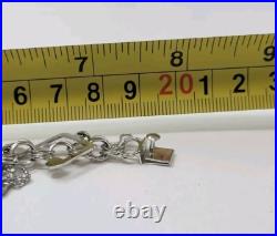 Vintage Sterling Silver Charm Bracelet With 10 Different Charms Guc Vintage Sterling Silver Charm Bracelet With 10 Different Charms Guc