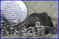 Vintage Sterling Silver Charm Bracelet With 18 Charms Most Sterling