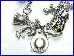 Vintage Sterling Silver Charm Bracelet With 31 Charms 64.1 grams