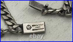 Vintage Sterling Silver Charm Bracelet from Mexico Eagle 9 +