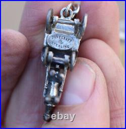 Vintage Sterling Silver Charm Bracelet with 10 Charms Danecraft Wells Carriage