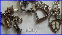 Vintage Sterling Silver Charm Bracelets Lot 39 Charms Some Moving Parts Lqqk