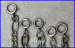 Vintage Sterling Silver Charm Bracelets Lot 40 Charms 5 Starter Bracelets