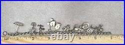 Vintage Sterling Silver Charm Bracelets Lot 40 Charms 5 Starter Bracelets