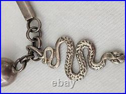 Vintage Sterling Silver Chunky Charm Bracelet Weight 20 Grams