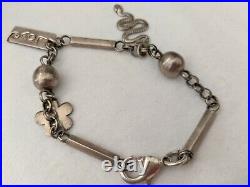 Vintage Sterling Silver Chunky Charm Bracelet Weight 20 Grams