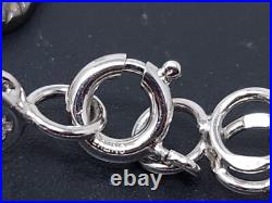 Vintage Sterling Silver Chunky Loaded Charm Bracelet 6 1/2