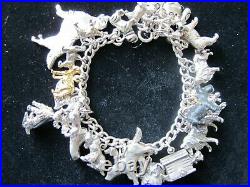 Vintage Sterling Silver Dog Charm Bracelet Theme