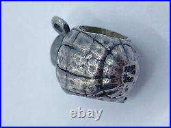 Vintage Sterling Silver Grenade Bracelet Charm By Designer John Atencio