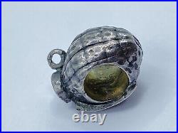 Vintage Sterling Silver Grenade Bracelet Charm By Designer John Atencio