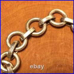 Vintage Sterling Silver Heart Tag Bracelet