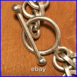 Vintage Sterling Silver Heart Tag Bracelet