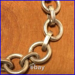 Vintage Sterling Silver Heart Tag Bracelet