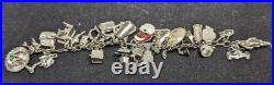 Vintage Sterling Silver Loaded Unique Charm Bracelet Holiday Money Car Shoe Etc Vintage Sterling Silver Loaded Unique Charm Bracelet Holiday Money Car Shoe Etc