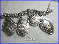 Vintage Sterling Silver Towle 12 Days of Christmas Charm Bracelet Double Sided