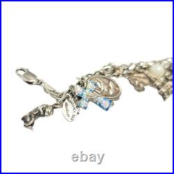 Vintage Sterling Silver Traveler's Charm Bracelet, 7.5, 17 Sterling Charms Vintage Sterling Silver Traveler's Charm Bracelet, 7.5, 17 Sterling Charms