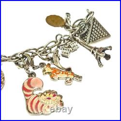 Vintage Sterling Silver Traveler's Charm Bracelet, 7.5, 17 Sterling Charms Vintage Sterling Silver Traveler's Charm Bracelet, 7.5, 17 Sterling Charms