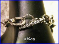 Vintage Sterling Silver and 22 K Gold Konstantino Crucifix Charm Bracelet