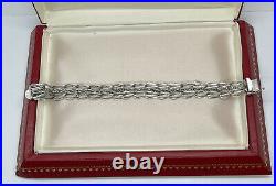 Vintage c. 1950s Sterling Silver Charm Bracelet 925 Empty 7.75 Flex 20 Grams