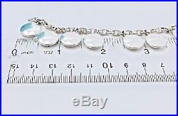 Vtg Tiffany & Co Silver 925 Dangling Circle Charm Bangle 7.5 Bracelet 52gr 1889E